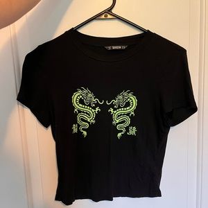 Green Dragon Crop Top